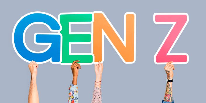 Hands holding the abbreviation Gen Z
