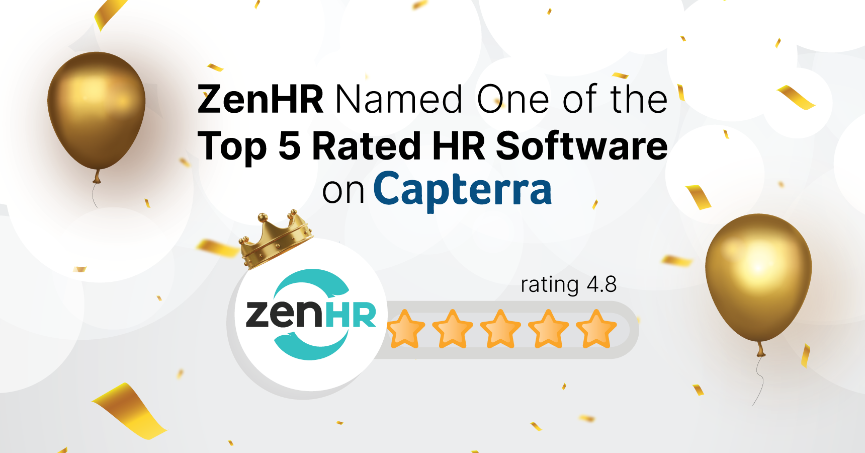 ZenHR Named One of the Top 5 Rated HR Software on Capterra