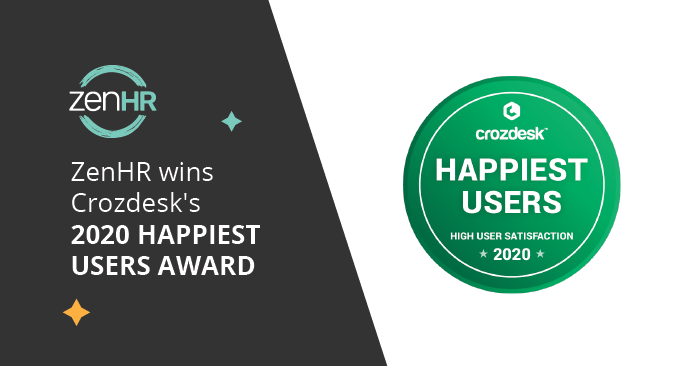 ZenHR earns Crozdesk’s “Happiest Users Award”