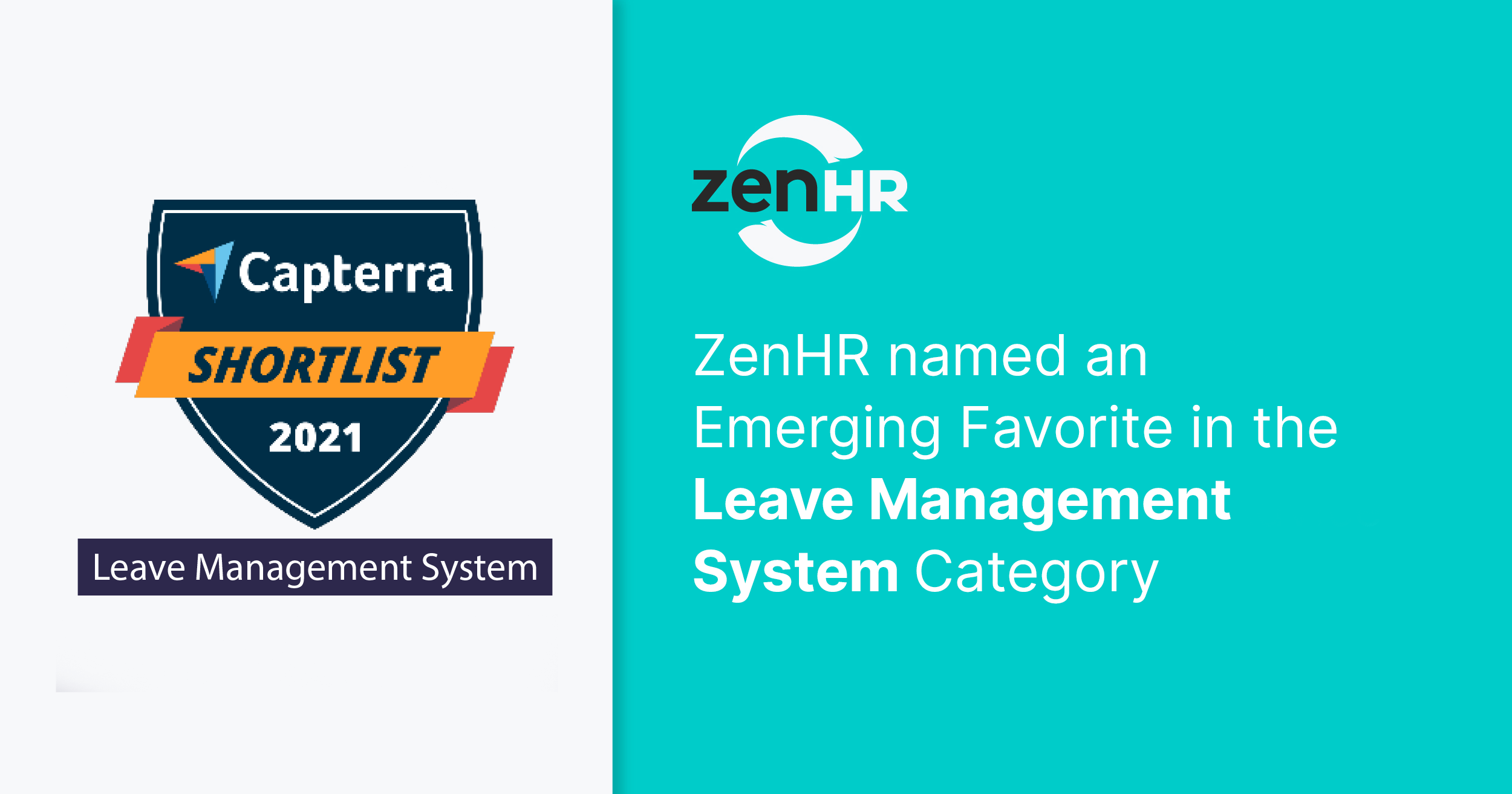 ZenHR named an Emerging Favorite in the Leave Management System Category